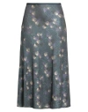 Siyu Woman Midi Skirt Slate Blue Size 8 Viscose, Elastane