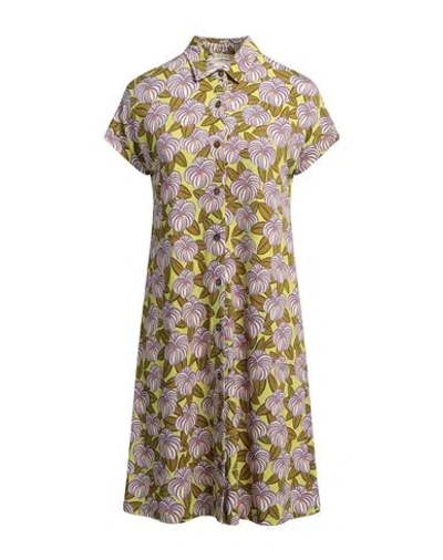 Siyu Woman Mini Dress Lime Green Size 6 Viscose, Elastane