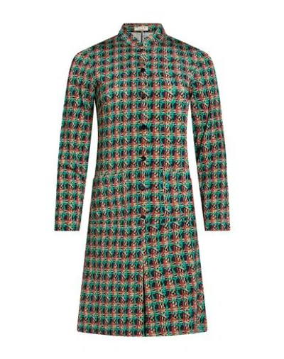 Siyu Woman Mini Dress Black Size 4 Viscose, Elastane In Green