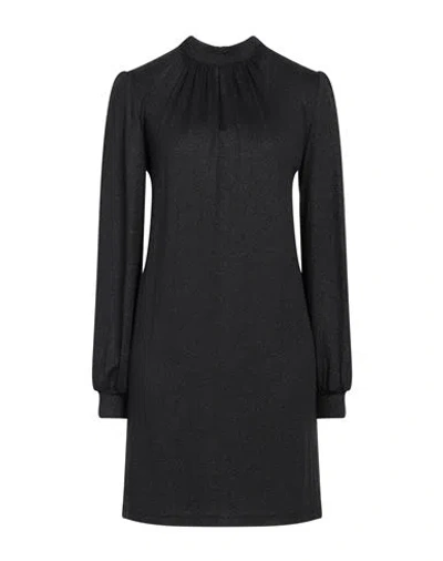 Siyu Woman Mini Dress Black Size 4 Viscose, Polyamide, Polyester