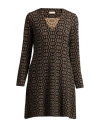 Siyu Woman Mini Dress Black Size 8 Merino Wool
