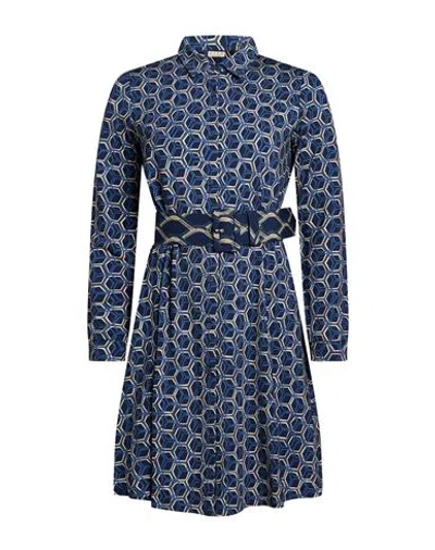 Siyu Woman Mini Dress Blue Size 4 Viscose, Elastane