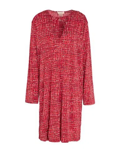 Siyu Woman Mini Dress Brick Size 8 Polyamide, Elastane In Red