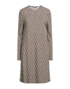 Siyu Woman Mini Dress Brown Size 4 Viscose, Elastane In Brown