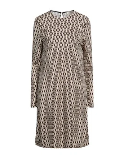 Siyu Woman Mini Dress Brown Size 4 Viscose, Elastane