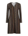 Siyu Woman Mini Dress Brown Size 4 Viscose, Elastane In Brown