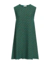 Siyu Woman Mini Dress Green Size 4 Merino Wool
