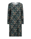 Siyu Woman Mini Dress Green Size 4 Viscose, Elastane In Green