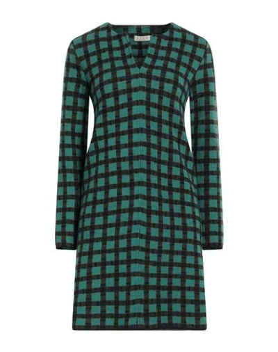 Siyu Woman Mini Dress Green Size 8 Merino Wool