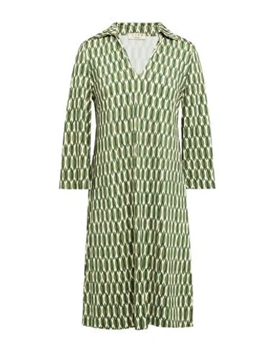 Siyu Woman Mini Dress Green Size 8 Polyamide, Elastane