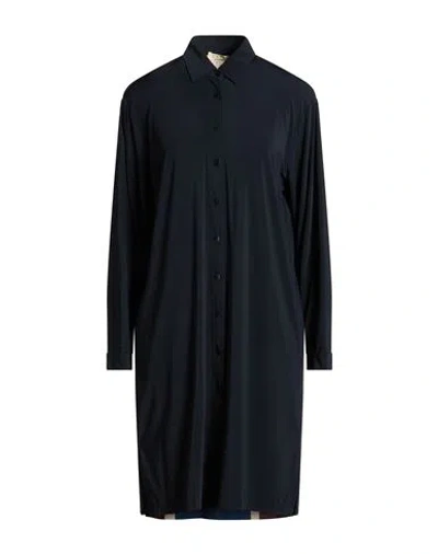 Siyu Woman Mini Dress Midnight Blue Size 6 Polyamide, Elastane