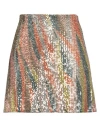 Siyu Woman Mini Skirt Gold Size 4 Polyester, Elastane In Gold
