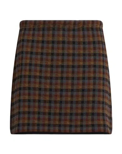 Siyu Woman Mini Skirt Grey Size 8 Merino Wool