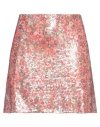 Siyu Woman Mini Skirt Orange Size 10 Polyester, Elastane