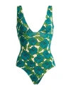 Siyu Woman One-piece Swimsuit Green Size 6 Polyamide, Elastane