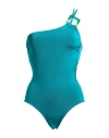 Siyu Woman One-piece Swimsuit Green Size 8 Polyamide, Elastane