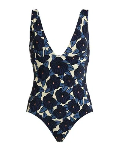 Siyu Woman One-piece Swimsuit Navy Size 10 Polyamide, Elastane In Navy