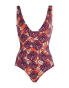 Siyu Woman One-piece Swimsuit Orange Size 6 Polyamide, Elastane In Orange