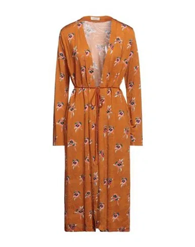 Siyu Woman Overcoat & Trench Coat Camel Size 4 Viscose, Elastane In Beige
