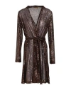 Siyu Woman Overcoat & Trench Coat Chocolate Brown Size 6 Polyester In Brown