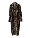 Siyu Woman Overcoat & Trench Coat Dark Brown Size 10 Viscose, Silk