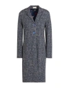 Siyu Woman Overcoat & Trench Coat Navy Size 4 Viscose, Elastane