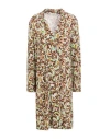 Siyu Woman Overcoat & Trench Coat Sage Green Size 4 Viscose, Elastane