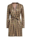 Siyu Woman Overcoat & Trench Coat Yellow Size 4 Viscose, Polyamide, Polyester In Yellow