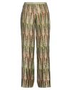 Siyu Woman Pants Lime Green Size 10 Viscose, Polyester, Silk In Green