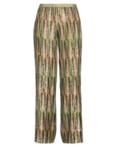 Siyu Woman Pants Lime Green Size 10 Viscose, Polyester, Silk