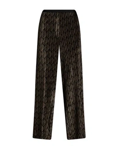Siyu Woman Pants Black Size 0 Viscose, Silk In Brown