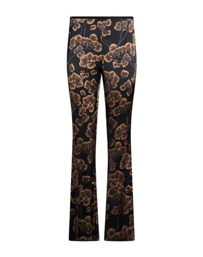 Siyu Woman Pants Black Size 4 Viscose, Elastane In Brown