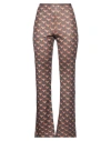 Siyu Woman Pants Brown Size 4 Viscose, Polyamide, Polyester In Brown