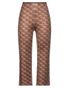 Siyu Woman Pants Brown Size 4 Viscose, Polyamide, Polyester