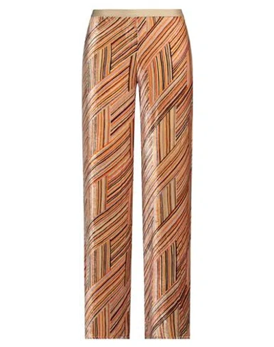 Siyu Woman Pants Camel Size 4 Viscose, Silk In Beige