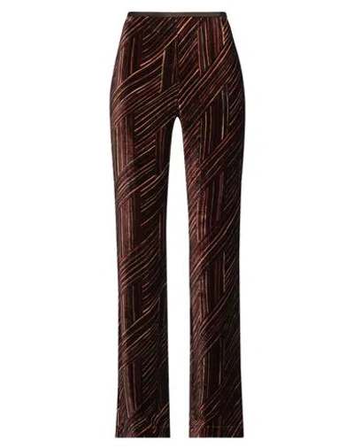 Siyu Woman Pants Cocoa Size 10 Viscose, Silk In Brown