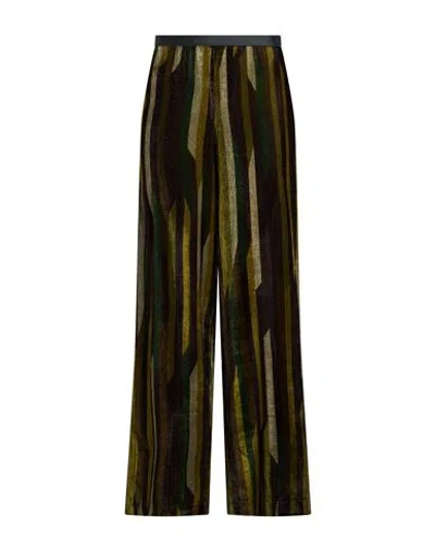 Siyu Woman Pants Dark Brown Size 4 Viscose, Silk In Multi