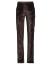 Siyu Woman Pants Dark Brown Size 6 Viscose, Silk