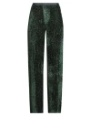Siyu Woman Pants Dark Green Size 8 Viscose, Silk