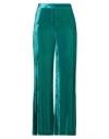 Siyu Woman Pants Emerald Green Size 8 Viscose, Silk