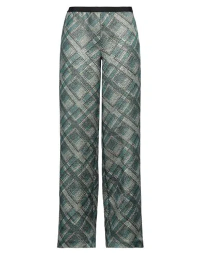 Siyu Woman Pants Emerald Green Size 8 Wool, Lurex, Silk, Nylon, Cotton