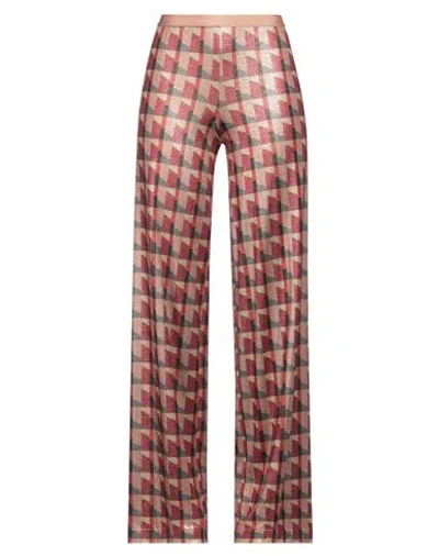 Siyu Woman Pants Garnet Size 10 Viscose, Polyamide, Polyester In Red