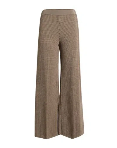 Siyu Woman Pants Khaki Size 4 Merino Wool In Brown
