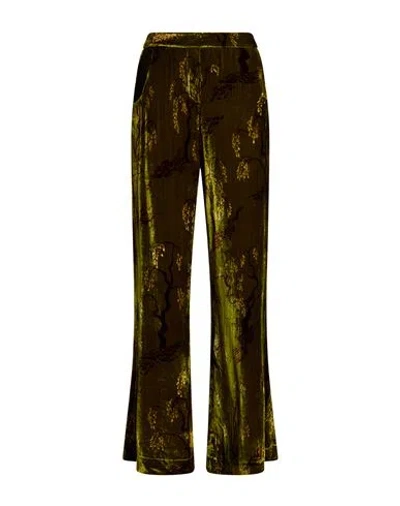 Siyu Woman Pants Military Green Size 2 Viscose, Silk