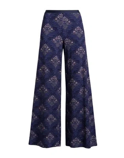 Siyu Woman Pants Navy Size 6 Viscose, Elastane In Blue