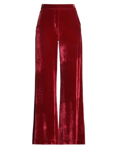 Siyu Woman Pants Red Size 0 Viscose, Silk