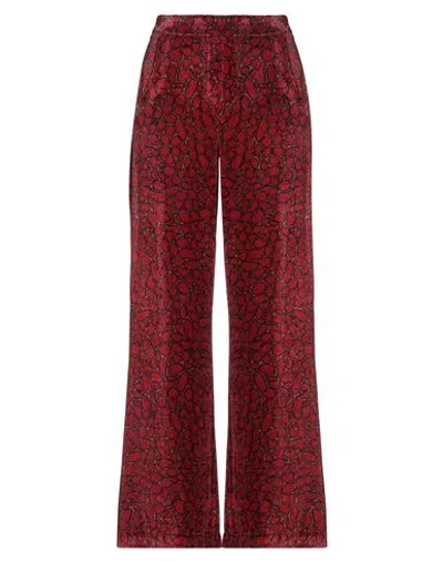 Siyu Woman Pants Red Size 6 Viscose, Silk