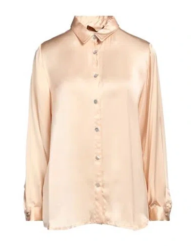 Siyu Woman Shirt Apricot Size 4 Viscose In Brown