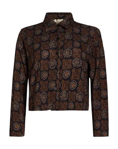 Siyu Woman Shirt Black Size 0 Viscose In Brown