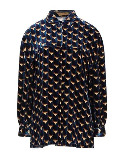 Siyu Woman Shirt Blue Size 6 Viscose, Silk